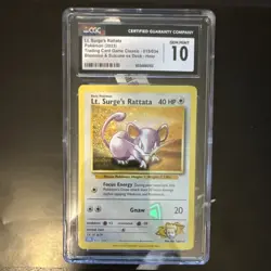 Lt. Surge's Rattata 015/034 Trading Card Game Classic Holo CGC 10 - Image 1