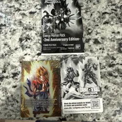 DBS Card 2nd Anniversary GOLD Energy Marker E-129 SSJ Gogeta RARE🔥 - Image 2