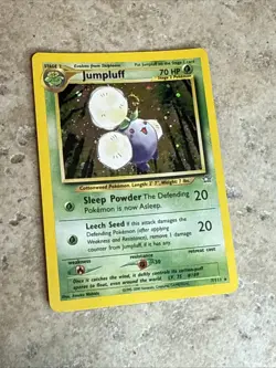Pokemon Jumpluff Holo Rare Card 7/111 Neo Genesis LP with Swirl - Image 1