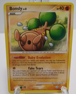 Bonsly 71/130 Near Mint Non-Holo Common Pokemon Card Diamond and Pearl - Image 1