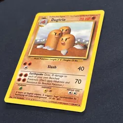 Pokemon Dugtrio 19/102 Base Set Rare non holo Wizards of the coast Card LP - Image 2