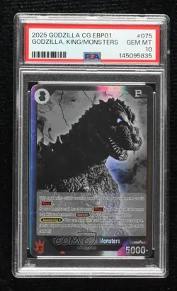 2025 Godzilla Card Game SR Godzilla King of the Monsters PSA 10 - Image 1