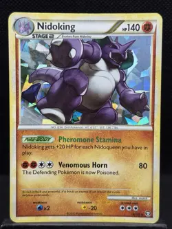 Pokemon Card - Nidoking Triumphant 6/102 Cracked Ice Holo Rare - Image 1