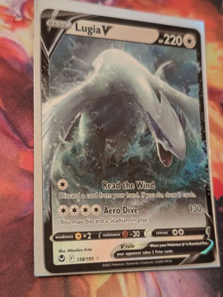 Lugia V Near Mint Silver Tempest 138/195 Holo Ultra Rare Sword Shield Pokemon - Image 3