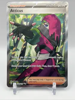 Atticus 133/131 Sv: Prismatic Evolutions Full Art Trainer Pokemon Card - Image 1
