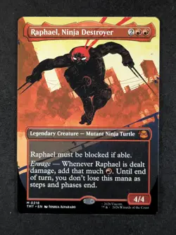 2026 MTG RAPHAEL, NINJA DESTROYER #TMT-218 TMNT Showcase Mythic Rare English - Image 1