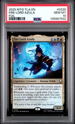 Magic The Gathering TCG MTG Avatar Foil Fire Lord Azula TLA 0220 PSA 10 Pop 2 - Image 1