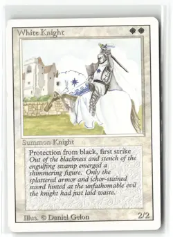 White Knight Revised Edition Magic: The Gathering Uncommon Lightly Played - Image 1