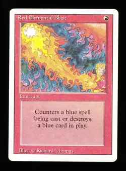 * * 1x Red Elemental Blast x1 * * Revised MTG MP Moderately Played - Image 1