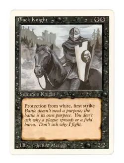Black Knight - Magic the Gathering MTG - Revised Edition LP - Image 1