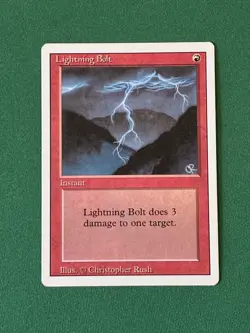 Lightning Bolt, Revised Edition, Magic the Gathering MTG - Image 1