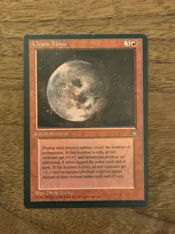 Chaos Moon NM+ NEVER PLAYED MTG Ice Age Magic 1995 VINTAGE FAST SHIPPING - Image 1
