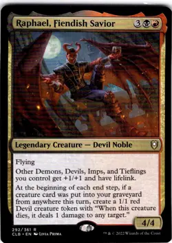 MTG Raphael Fiendish Savior Baldur's Gate Rare#292 - Image 1