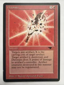 Magic the Gathering MTG Detonate Antiquities LP Vintage 1994 - Image 1