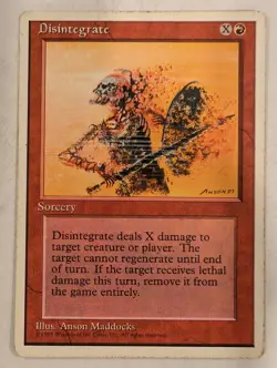 Disintegrate - Fourth 4th Edition Core Set - Magic the Gathering MTG Nice! - Image 1