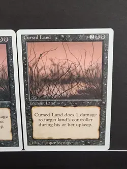 (X3) Cursed Land - 3rd Ed - 1994 - Magic The Gathering - Combine Ship - Image 2