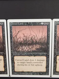 (X3) Cursed Land - 3rd Ed - 1994 - Magic The Gathering - Combine Ship - Image 3
