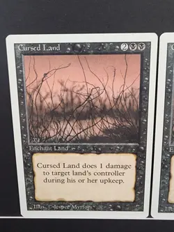 (X3) Cursed Land - 3rd Ed - 1994 - Magic The Gathering - Combine Ship - Image 4