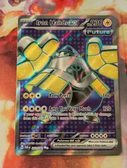 Iron Hands ex 223/182 - Near Mint Sv04: Paradox Rift Holo Full Art Pokemon Tcg - Image 1