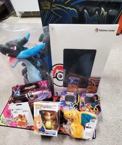 Mega Charizard X Plush Lot - Scorching Tcg Binder - Funko - Pokemon Center - Upc - Image 1