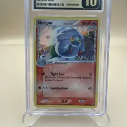 2005 Pokemon Ex Delta Species Shelgon Reverse Holo Stamped #53 CGC 10 Pristine - Image 3