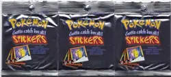 POKEMON STICKER SERIES 1 ARTBOX BOOSTER PACKS X 3 (10 STICKERS per PACK) JAPAN - Image 1