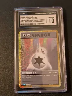 CGC 10 Double Colorless Energy 032/032 Gem Mint Blastoise Deck Pokemon JPN Tcg - Image 1
