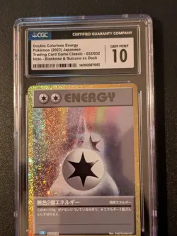CGC 10 Double Colorless Energy 032/032 Gem Mint Blastoise Deck Pokemon JPN Tcg - Image 4
