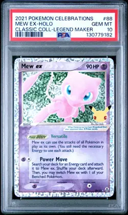 2021 POKEMON CELEBRATIONS CLASSIC COLLECTION #88 MEW EX-HOLO PSA 10 - Image 1