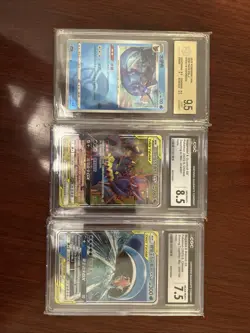 Graded Chinese Pokemon Lot. Vaporeon And Tag Team Cards - Image 1