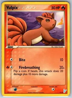 Vulpix EX Trainer Kit 2: Plusle & Minun 7/12 MP-HP Pokemon Card - Image 1