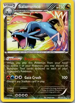 Salamence 64/101 - Plasma Blast Pokemon Holo Rare LP Reverse Holo - Image 1