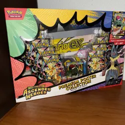 Pokemon Ascended Heroes Mega Lucario Premium Poster Collection Box TCG 10 Packs - Image 1