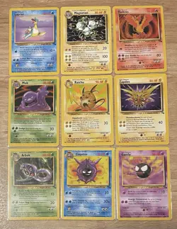 Pokemon WOTC Complete Fossil Non-Holo Set! All 47 Non-H cards! 4 1st edition - Image 5