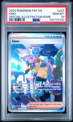 Pokemon TCG Iono 237/091 SV: Paldean Fates Special Illustration Rare Holo PSA 10 - Image 1