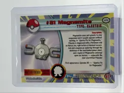 MAGNEMITE 1999 TOPPS POKEMON TV ANIMATION SERIES 2 FOIL BLUE LOGO 81 Q0899 - Image 2