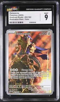 Zamazenta *CGC 9* Illustration Rare *Destined Rivals* #201 * Pokemon - Image 1