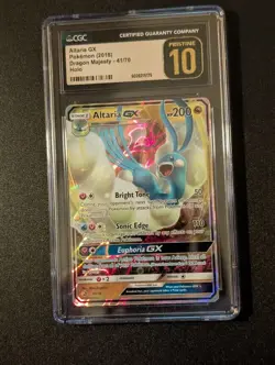 Altaria GX 41/70 CGC PRISTINE 10 Ultra Rare Holo 2018 Dragon Majesty Pokemon TCG - Image 4