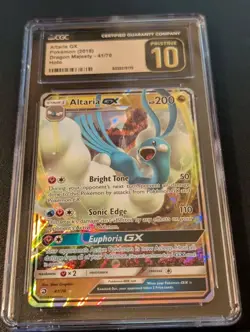 Altaria GX 41/70 CGC PRISTINE 10 Ultra Rare Holo 2018 Dragon Majesty Pokemon TCG - Image 5