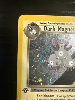 2000 Pokemon TCG Team Rocket 1st Edition #11/82 Dark Magneton Holo - Image 2