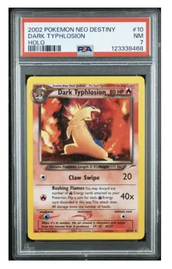 PSA 7 NM Dark Typhlosion Neo Destiny Holo Pokemon 10/105 - Image 1