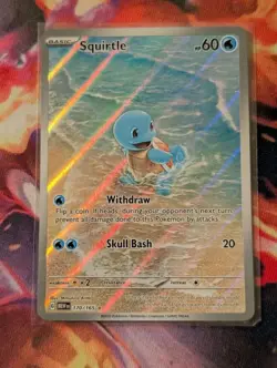 Squirtle 170/165 Near Mint Scarlet & Violet-151 Illustration Rare Holo Pokemon - Image 1