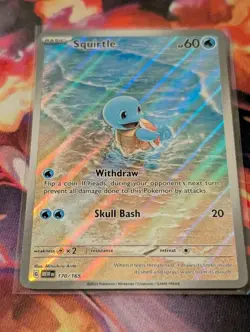Squirtle 170/165 Near Mint Scarlet & Violet-151 Illustration Rare Holo Pokemon - Image 5