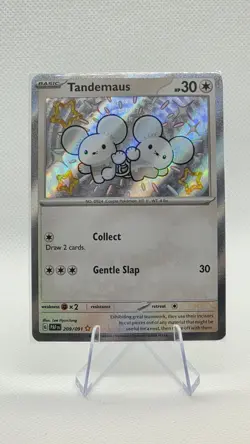 Pokemon TCG Tandemaus Scarlet & Violet Paldean Fates Holo Shiny Rare 209/091 NM - Image 1