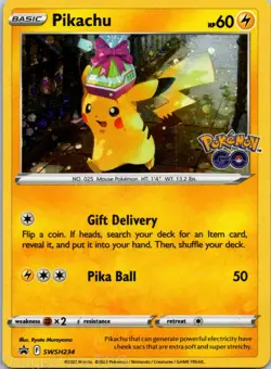 Pikachu SWSH234 Promo SWSH Black Star Pokemon NM - Image 1
