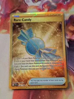 Rare Candy 256/198 Scarlet & Violet Base Set Hyper Rare (NM) Gold Pokemon Tcg - Image 1