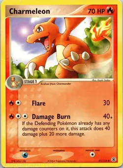 Charmeleon 31/112 Uncommon FireRed & LeafGreen Pokemon MP - Image 1