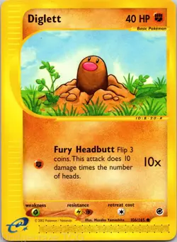 Diglett 106/165 Common Expedition Base Set Pokemon NM - Image 1