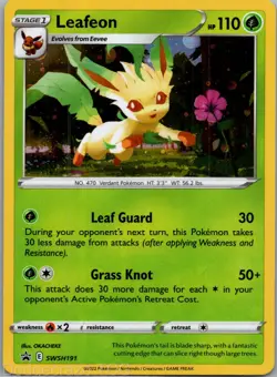 Leafeon SWSH191 Promo SWSH Black Star Pokemon NM - Image 1