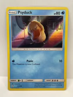Pokemon TCG Detective Pikachu Psyduck Holo Common 7/18 - Image 1